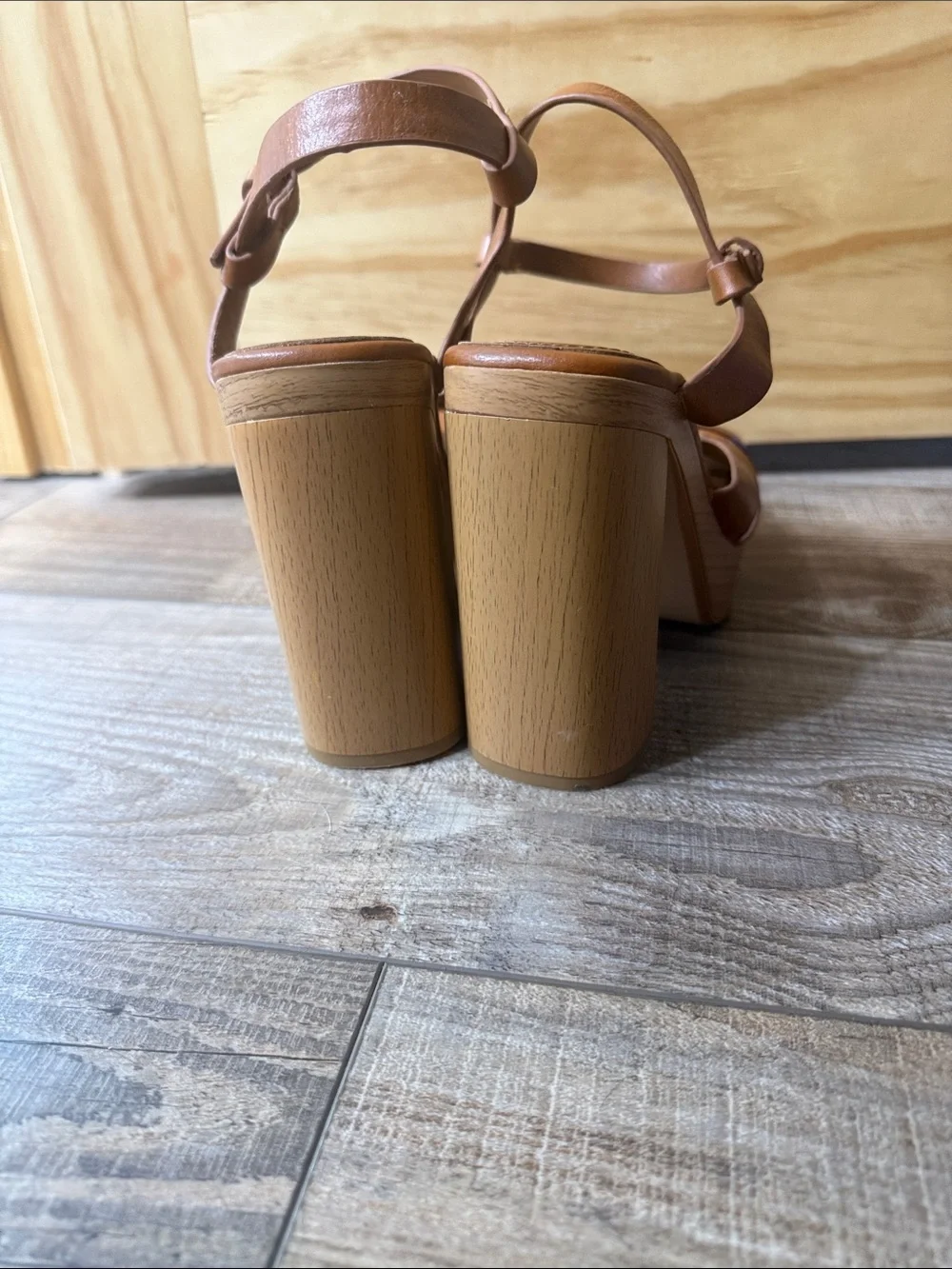 Zara Chunky Platform Sandals - Brown